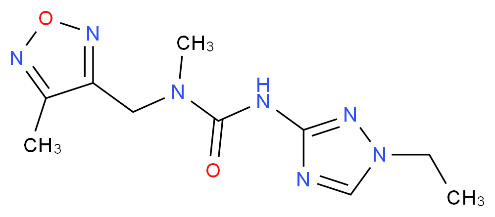 N'-(1-ethyl-1H-1,2,4-triazol-3-yl)-N-methyl-N-[(4-methyl-1,2,5-oxadiazol-3-yl)methyl]urea_Molecular_structure_CAS_)
