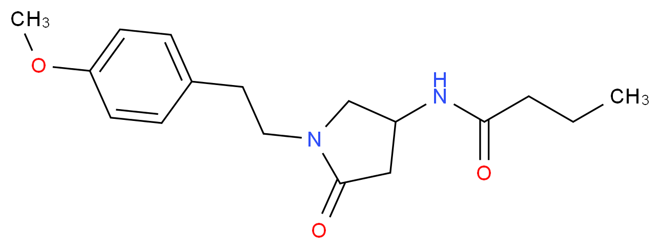 N-{1-[2-(4-methoxyphenyl)ethyl]-5-oxo-3-pyrrolidinyl}butanamide_Molecular_structure_CAS_)