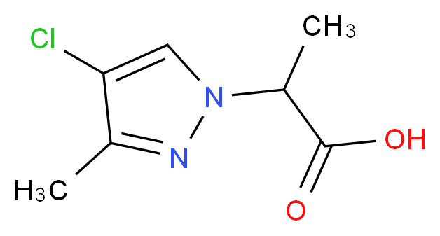 2-(4-Chloro-3-methyl-1H-pyrazol-1-yl)-propanoic acid_Molecular_structure_CAS_)