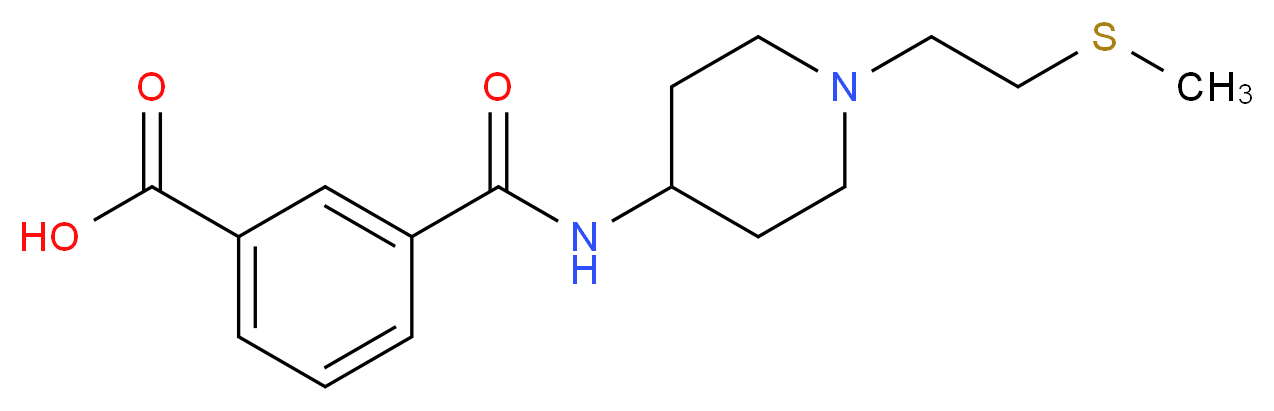 3-[({1-[2-(methylthio)ethyl]piperidin-4-yl}amino)carbonyl]benzoic acid_Molecular_structure_CAS_)