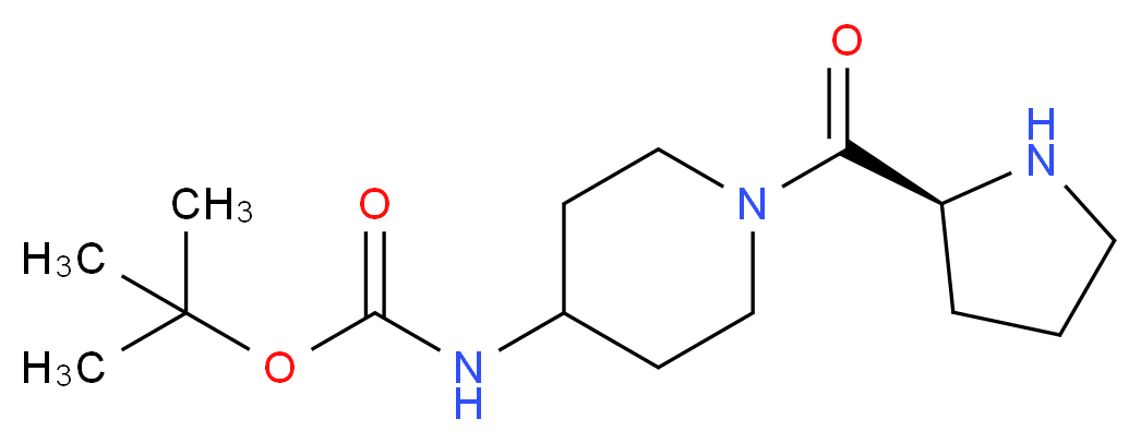 tert-butyl N-(1-{[(2S)-pyrrolidin-2-yl]carbonyl}piperidin-4-yl)carbamate_Molecular_structure_CAS_)