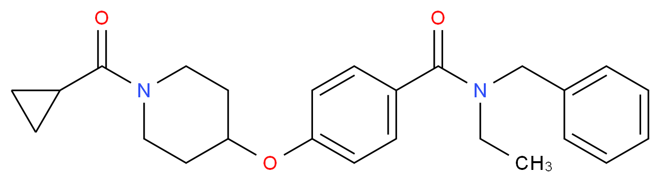 N-benzyl-4-{[1-(cyclopropylcarbonyl)-4-piperidinyl]oxy}-N-ethylbenzamide_Molecular_structure_CAS_)