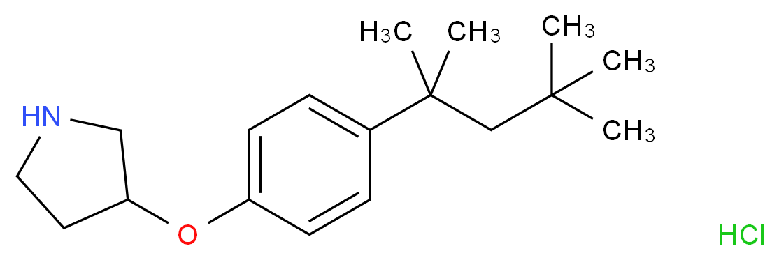 3-[4-(1,1,3,3-Tetramethylbutyl)phenoxy]-pyrrolidine hydrochloride_Molecular_structure_CAS_)
