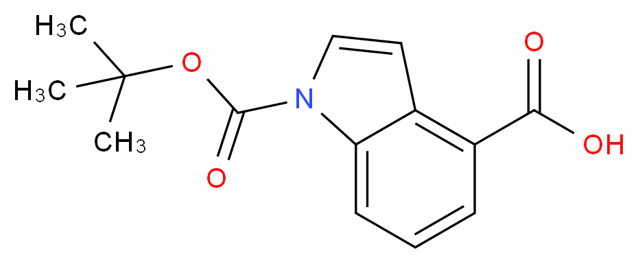1-tert-Butoxycarbonylindole-4-carboxylic acid_Molecular_structure_CAS_848444-79-1)