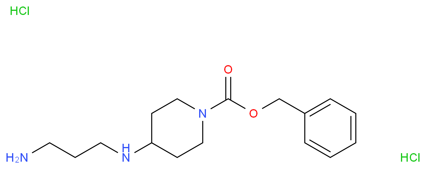 Benzyl 4-[(3-aminopropyl)amino]piperidine-1-carboxylate dihydrochloride_Molecular_structure_CAS_)