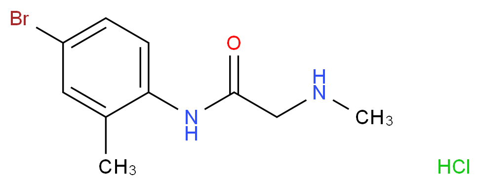 N-(4-bromo-2-methylphenyl)-2-(methylamino)acetamide hydrochloride_Molecular_structure_CAS_)