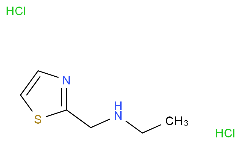 N-(1,3-Thiazol-2-ylmethyl)ethanamine dihydrochloride_Molecular_structure_CAS_)