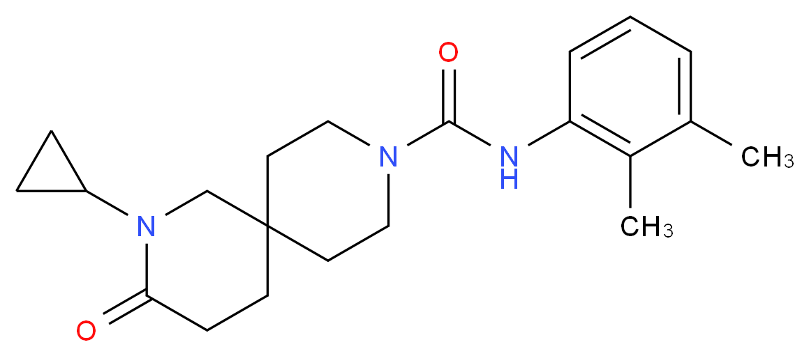 2-cyclopropyl-N-(2,3-dimethylphenyl)-3-oxo-2,9-diazaspiro[5.5]undecane-9-carboxamide_Molecular_structure_CAS_)