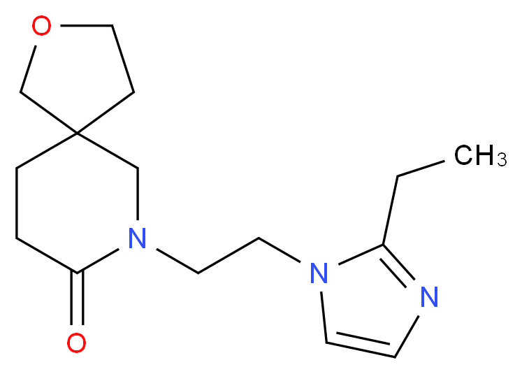 7-[2-(2-ethyl-1H-imidazol-1-yl)ethyl]-2-oxa-7-azaspiro[4.5]decan-8-one_Molecular_structure_CAS_)