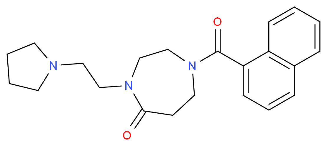 1-(1-naphthoyl)-4-[2-(1-pyrrolidinyl)ethyl]-1,4-diazepan-5-one_Molecular_structure_CAS_)
