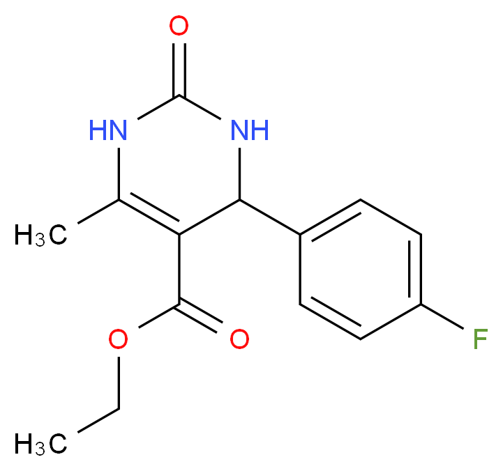 Ethyl 4-(4-fluorophenyl)-1,2,3,4-tetrahydro-6-methyl-2-oxo-5-pyrimidinecarboxylate_Molecular_structure_CAS_5937-24-6)