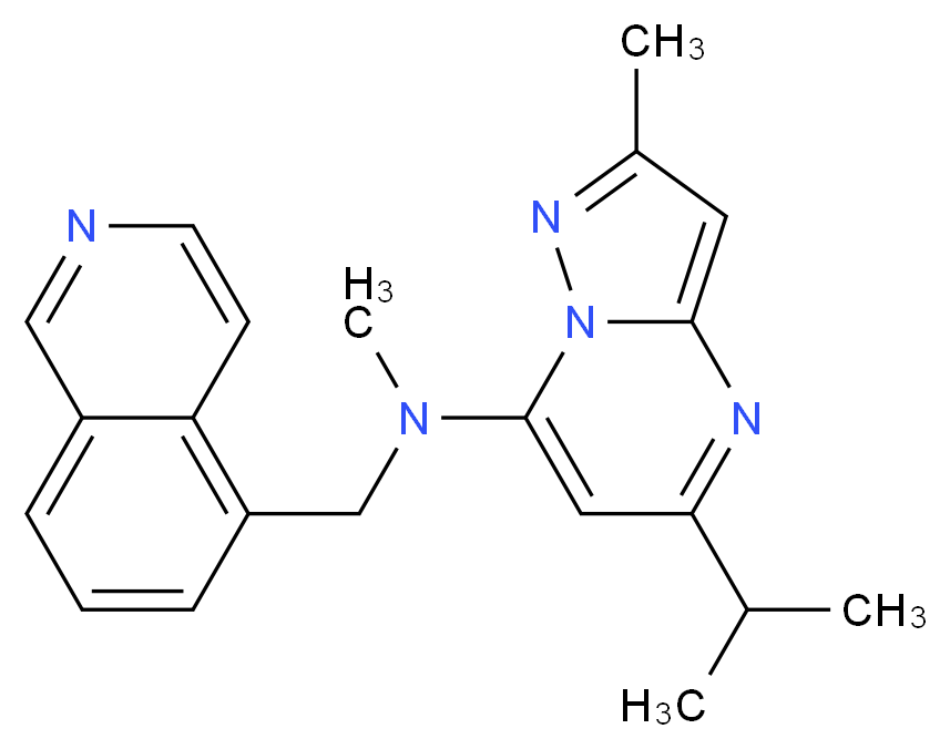 5-isopropyl-N-(5-isoquinolinylmethyl)-N,2-dimethylpyrazolo[1,5-a]pyrimidin-7-amine_Molecular_structure_CAS_)