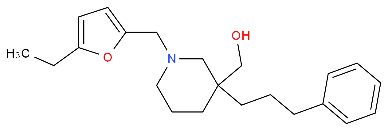[1-[(5-ethyl-2-furyl)methyl]-3-(3-phenylpropyl)-3-piperidinyl]methanol_Molecular_structure_CAS_)