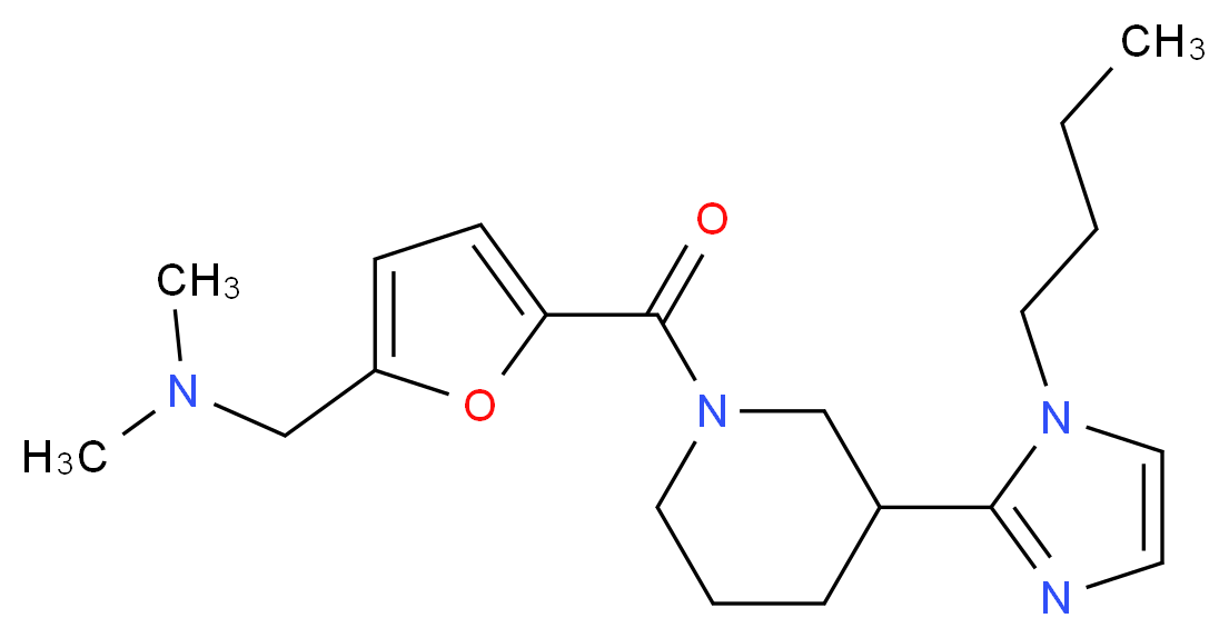 1-(5-{[3-(1-butyl-1H-imidazol-2-yl)-1-piperidinyl]carbonyl}-2-furyl)-N,N-dimethylmethanamine_Molecular_structure_CAS_)