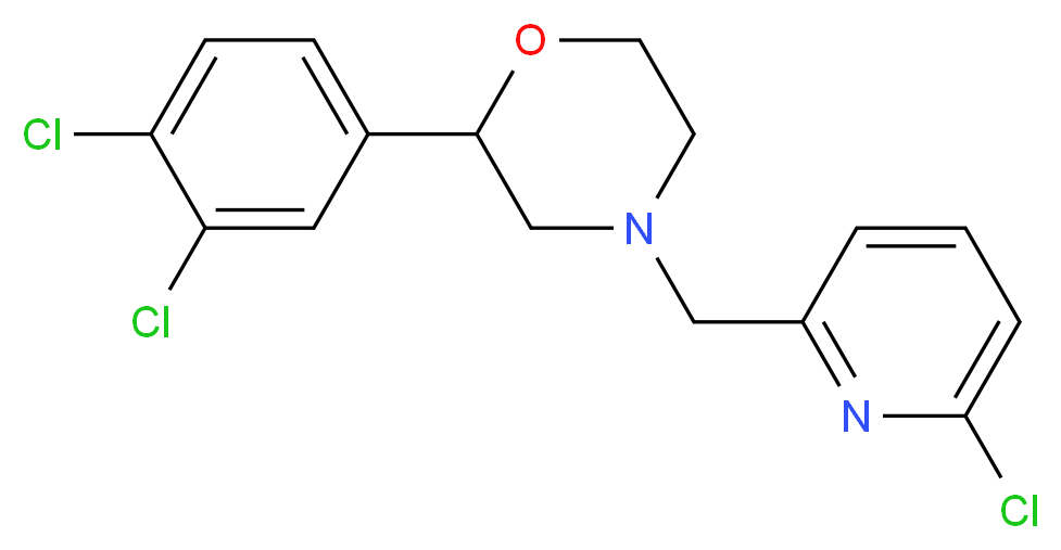4-[(6-chloropyridin-2-yl)methyl]-2-(3,4-dichlorophenyl)morpholine_Molecular_structure_CAS_)