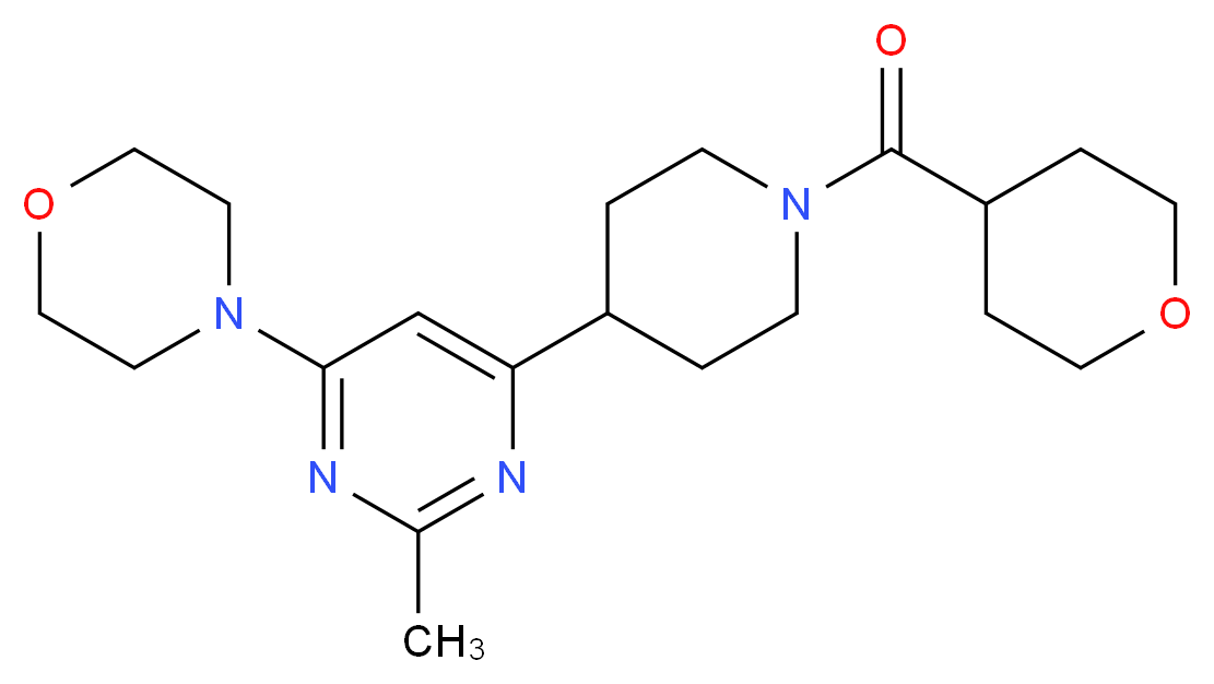 4-{2-methyl-6-[1-(tetrahydro-2H-pyran-4-ylcarbonyl)-4-piperidinyl]-4-pyrimidinyl}morpholine_Molecular_structure_CAS_)