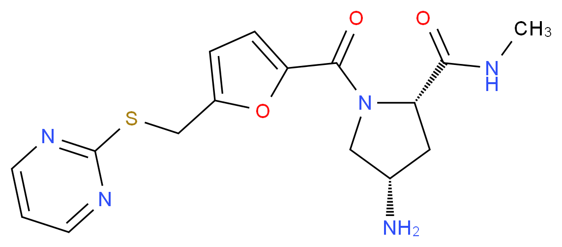 (4S)-4-amino-N-methyl-1-{5-[(pyrimidin-2-ylthio)methyl]-2-furoyl}-L-prolinamide_Molecular_structure_CAS_)