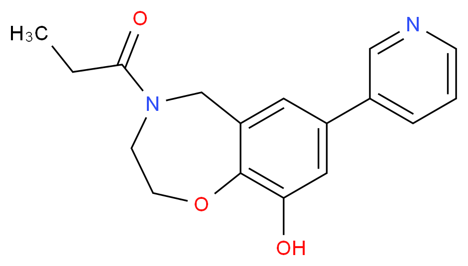 4-propionyl-7-pyridin-3-yl-2,3,4,5-tetrahydro-1,4-benzoxazepin-9-ol_Molecular_structure_CAS_)