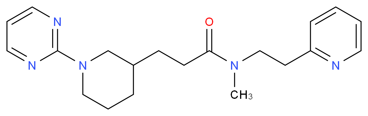 N-methyl-N-[2-(2-pyridinyl)ethyl]-3-[1-(2-pyrimidinyl)-3-piperidinyl]propanamide_Molecular_structure_CAS_)