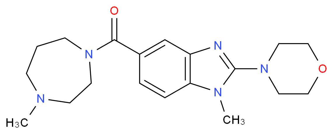 1-methyl-5-[(4-methyl-1,4-diazepan-1-yl)carbonyl]-2-(4-morpholinyl)-1H-benzimidazole_Molecular_structure_CAS_)