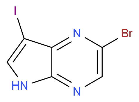 2-Bromo-7-iodo-5H-pyrrolo[2,3-b]pyrazine_Molecular_structure_CAS_875781-44-5)