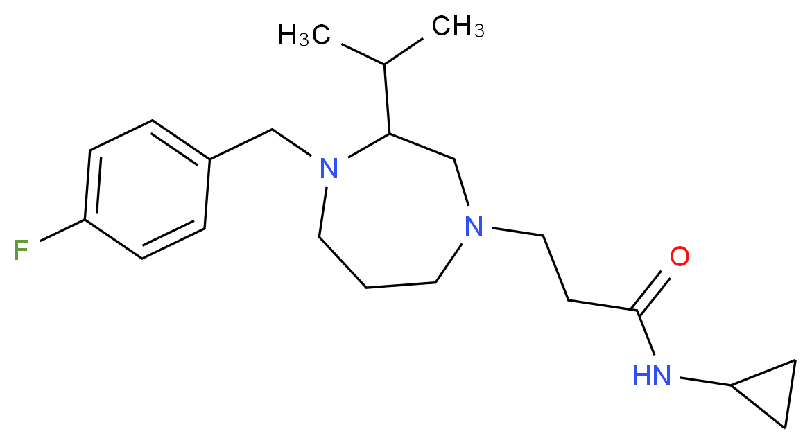 N-cyclopropyl-3-[4-(4-fluorobenzyl)-3-isopropyl-1,4-diazepan-1-yl]propanamide_Molecular_structure_CAS_)