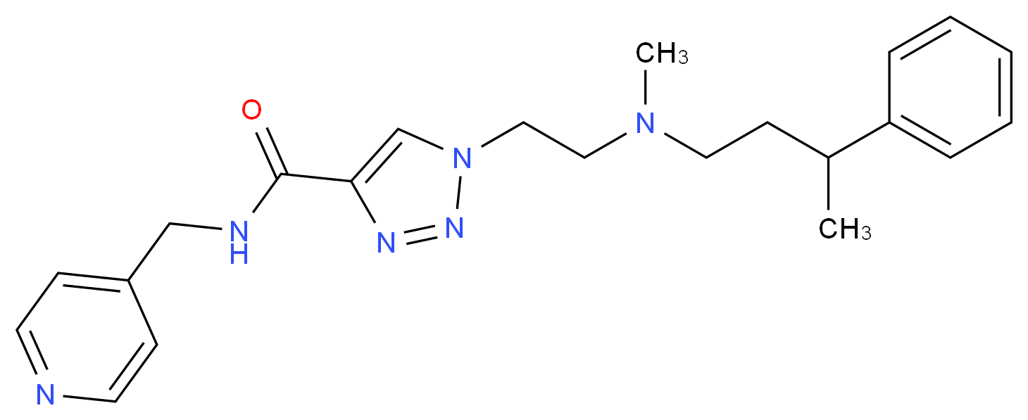 1-{2-[methyl(3-phenylbutyl)amino]ethyl}-N-(4-pyridinylmethyl)-1H-1,2,3-triazole-4-carboxamide_Molecular_structure_CAS_)