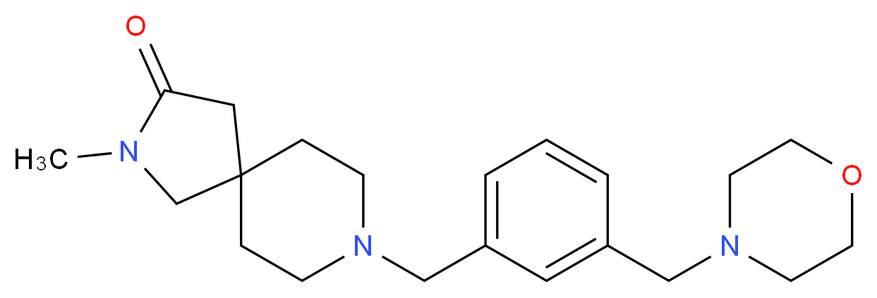 2-methyl-8-[3-(4-morpholinylmethyl)benzyl]-2,8-diazaspiro[4.5]decan-3-one_Molecular_structure_CAS_)