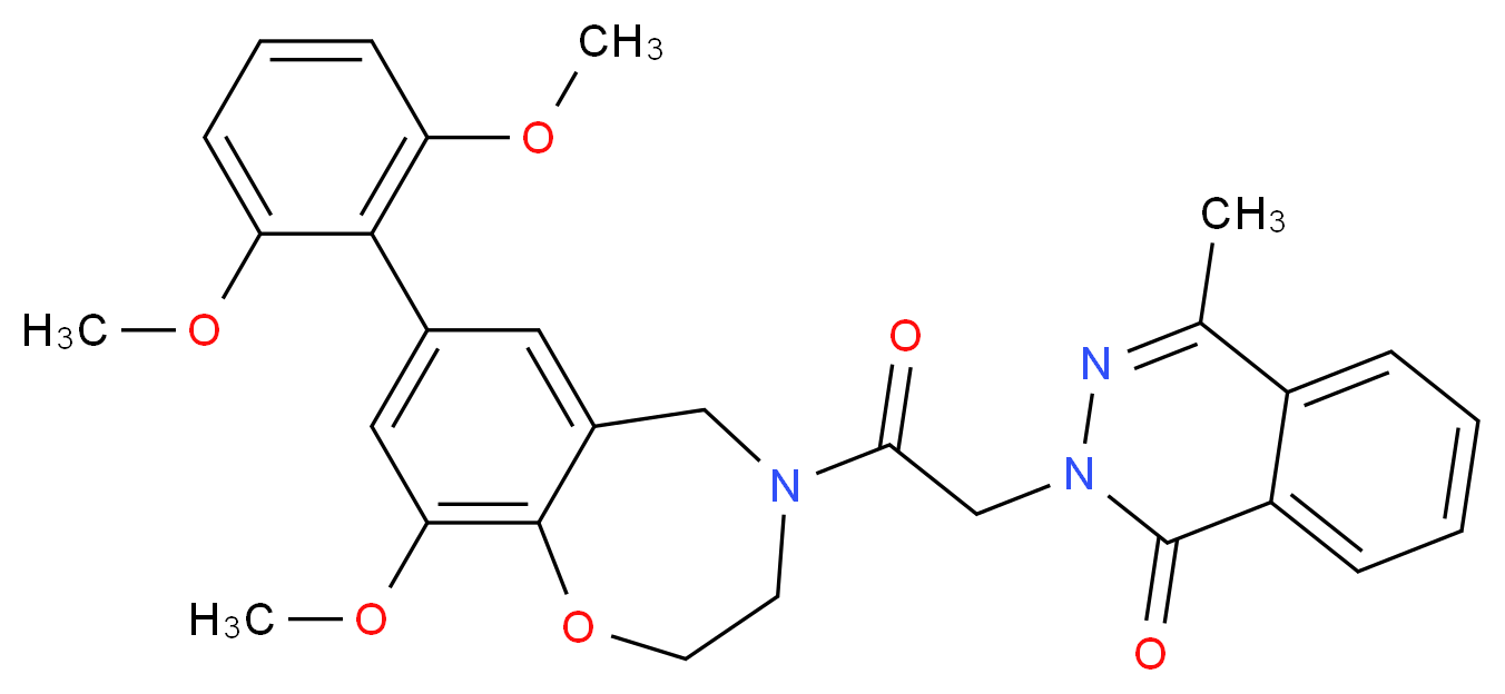 2-{2-[7-(2,6-dimethoxyphenyl)-9-methoxy-2,3-dihydro-1,4-benzoxazepin-4(5H)-yl]-2-oxoethyl}-4-methyl-1(2H)-phthalazinone_Molecular_structure_CAS_)
