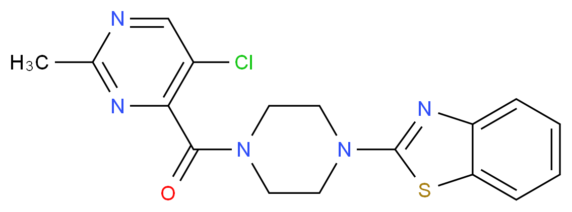 2-{4-[(5-chloro-2-methyl-4-pyrimidinyl)carbonyl]-1-piperazinyl}-1,3-benzothiazole_Molecular_structure_CAS_)