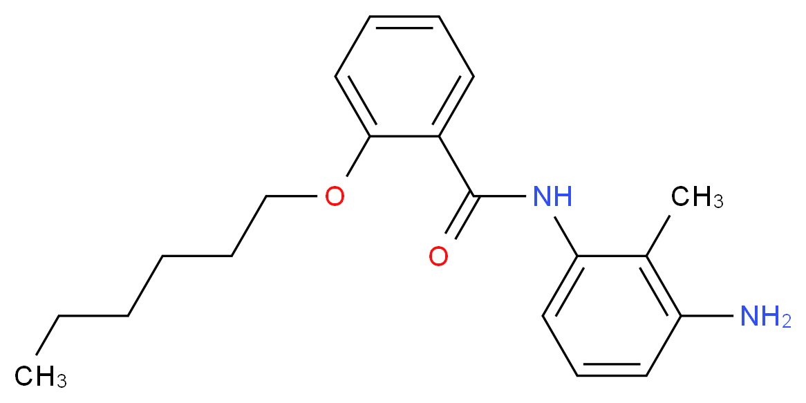 N-(3-Amino-2-methylphenyl)-2-(hexyloxy)benzamide_Molecular_structure_CAS_)