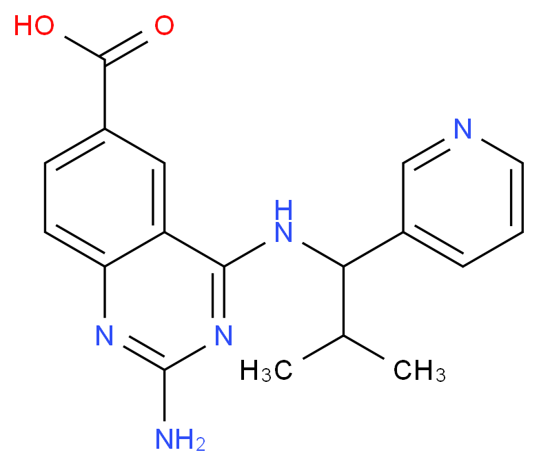 2-amino-4-[(2-methyl-1-pyridin-3-ylpropyl)amino]quinazoline-6-carboxylic acid_Molecular_structure_CAS_)