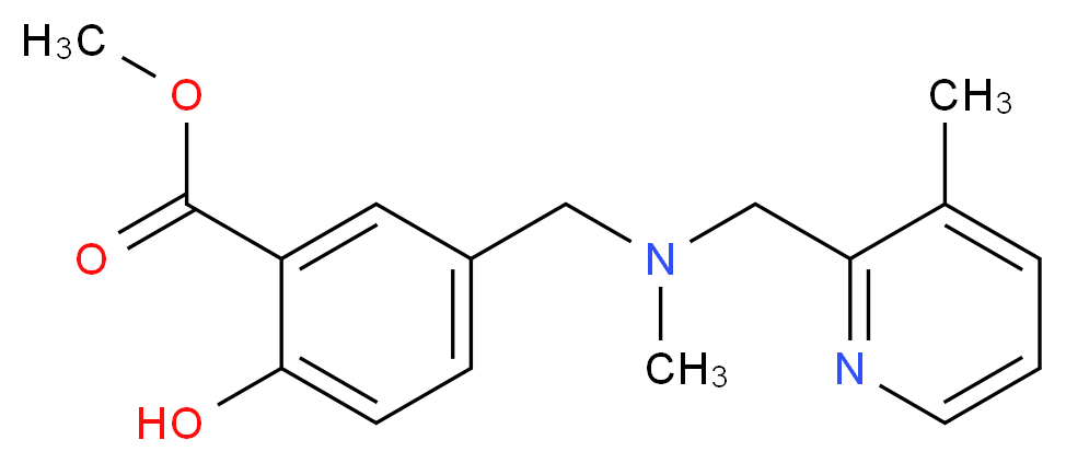 methyl 2-hydroxy-5-({methyl[(3-methylpyridin-2-yl)methyl]amino}methyl)benzoate_Molecular_structure_CAS_)