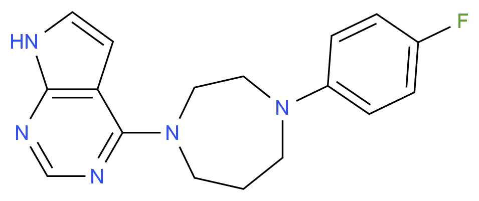 4-[4-(4-fluorophenyl)-1,4-diazepan-1-yl]-7H-pyrrolo[2,3-d]pyrimidine_Molecular_structure_CAS_)