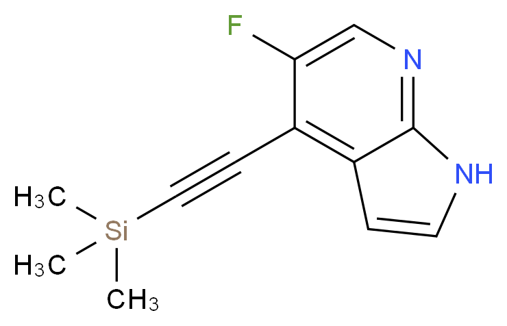 5-Fluoro-4-((trimethylsilyl)ethynyl)-1H-pyrrolo[2,3-b]pyridine_Molecular_structure_CAS_1228666-01-0)