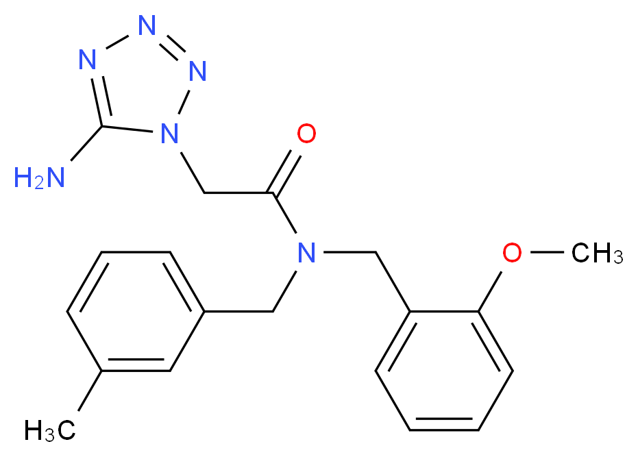 2-(5-amino-1H-tetrazol-1-yl)-N-(2-methoxybenzyl)-N-(3-methylbenzyl)acetamide_Molecular_structure_CAS_)