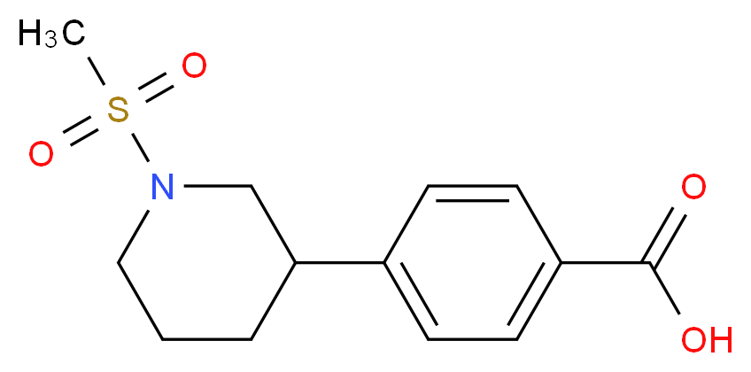 4-[1-(methylsulfonyl)piperidin-3-yl]benzoic acid_Molecular_structure_CAS_)