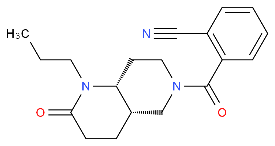 2-{[(4aS*,8aR*)-2-oxo-1-propyloctahydro-1,6-naphthyridin-6(2H)-yl]carbonyl}benzonitrile_Molecular_structure_CAS_)