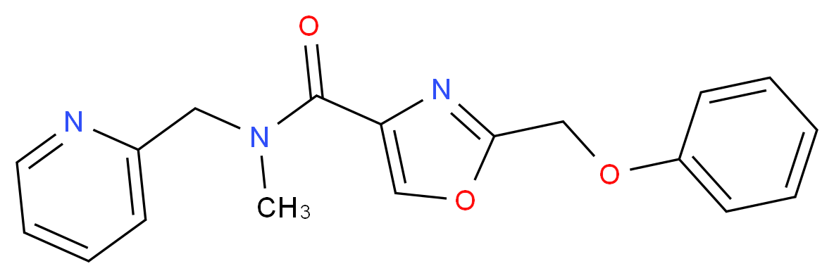 N-methyl-2-(phenoxymethyl)-N-(2-pyridinylmethyl)-1,3-oxazole-4-carboxamide_Molecular_structure_CAS_)