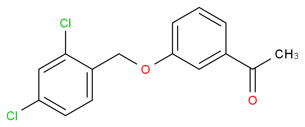 1-{3-[(2,4-Dichlorobenzyl)oxy]phenyl}-1-ethanone_Molecular_structure_CAS_)
