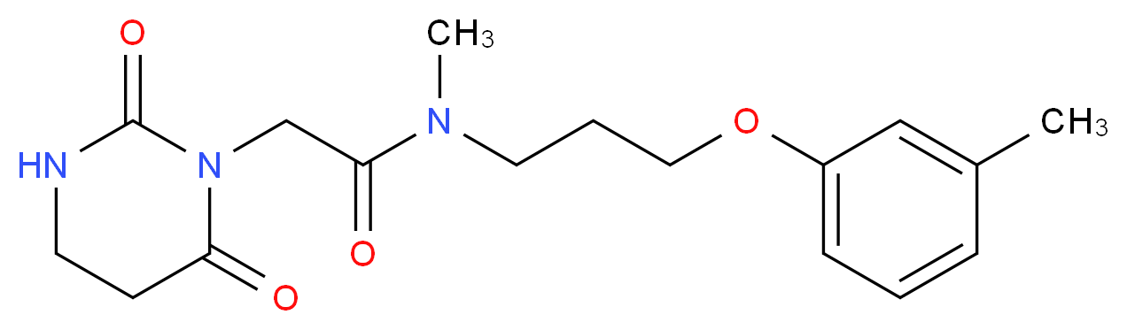 2-(2,6-dioxotetrahydropyrimidin-1(2H)-yl)-N-methyl-N-[3-(3-methylphenoxy)propyl]acetamide_Molecular_structure_CAS_)