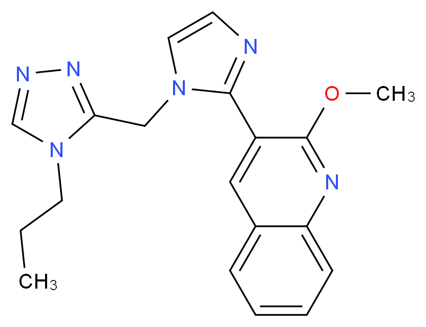 2-methoxy-3-{1-[(4-propyl-4H-1,2,4-triazol-3-yl)methyl]-1H-imidazol-2-yl}quinoline_Molecular_structure_CAS_)