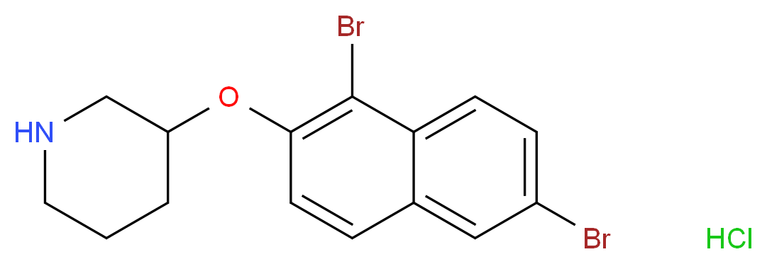 3-[(1,6-Dibromo-2-naphthyl)oxy]piperidine hydrochloride_Molecular_structure_CAS_)