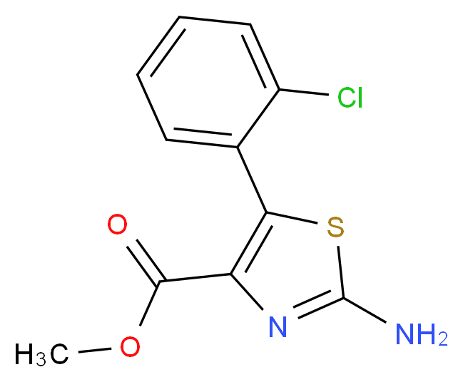 Methyl 2-amino-5-(2-chlorophenyl)-1,3-thiazole-4-carboxylate_Molecular_structure_CAS_)