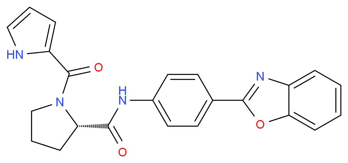 N-[4-(1,3-benzoxazol-2-yl)phenyl]-1-(1H-pyrrol-2-ylcarbonyl)-L-prolinamide_Molecular_structure_CAS_)