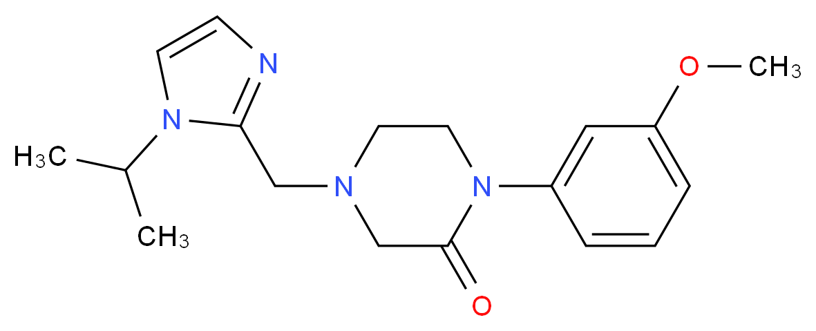 4-[(1-isopropyl-1H-imidazol-2-yl)methyl]-1-(3-methoxyphenyl)-2-piperazinone_Molecular_structure_CAS_)