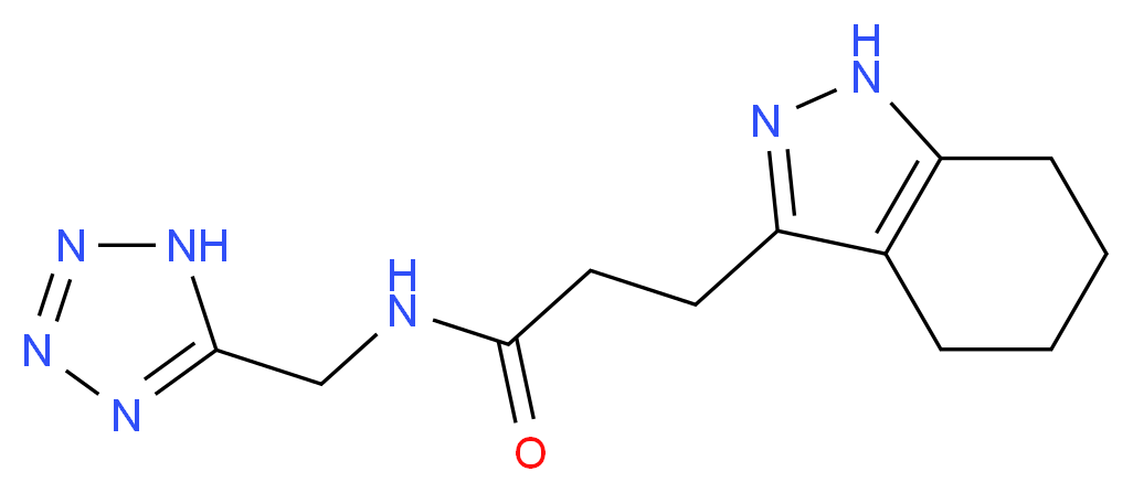 3-(4,5,6,7-tetrahydro-1H-indazol-3-yl)-N-(1H-tetrazol-5-ylmethyl)propanamide_Molecular_structure_CAS_)