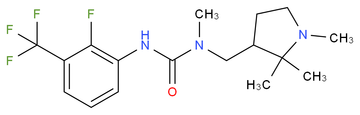 N'-[2-fluoro-3-(trifluoromethyl)phenyl]-N-methyl-N-[(1,2,2-trimethylpyrrolidin-3-yl)methyl]urea_Molecular_structure_CAS_)
