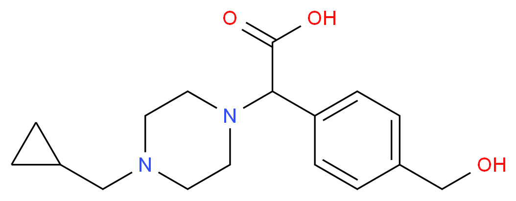 [4-(cyclopropylmethyl)piperazin-1-yl][4-(hydroxymethyl)phenyl]acetic acid_Molecular_structure_CAS_)