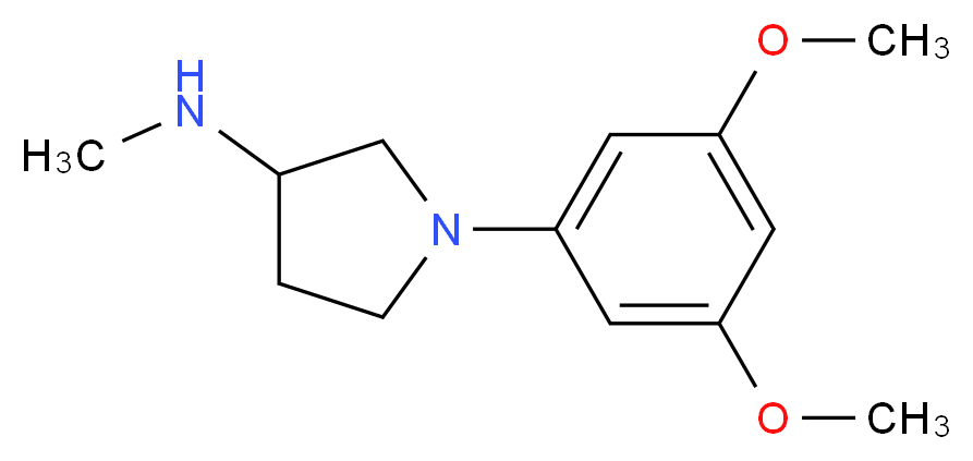 1-(3,5-dimethoxyphenyl)-N-methylpyrrolidin-3-amine_Molecular_structure_CAS_)
